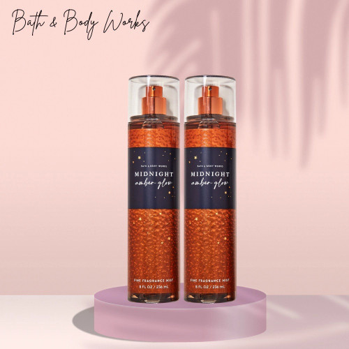 بادی اسپلش خوشبو کننده بدن مدل میدنایت امبر گلو بث اند بادی ورکس | Bath and Body Midnight Amber Glow Fine Fragrance Mist