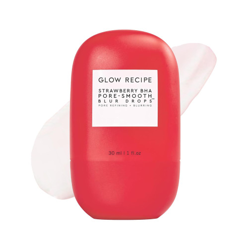 سرم کنترل کننده چربی و کوچک کننده منافذ حاوی توت فرنگی و BHA گلو رسپی | Glow Recipe Strawberry BHA Pore-Smooth Blur Drops