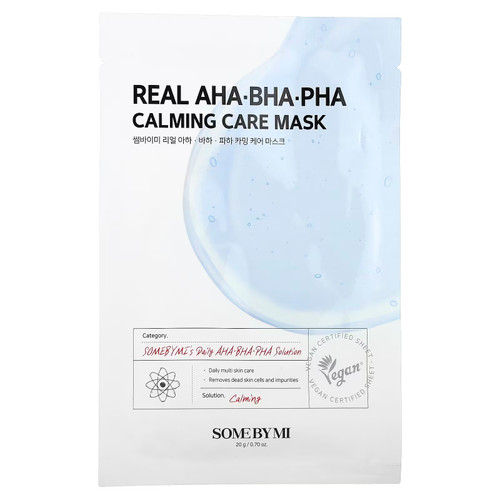 ماسک ورقه ای لایه بردار و آبرسان سام بای می | Some By Mi Real AHA.BHA.PHA Calming CAre Mask