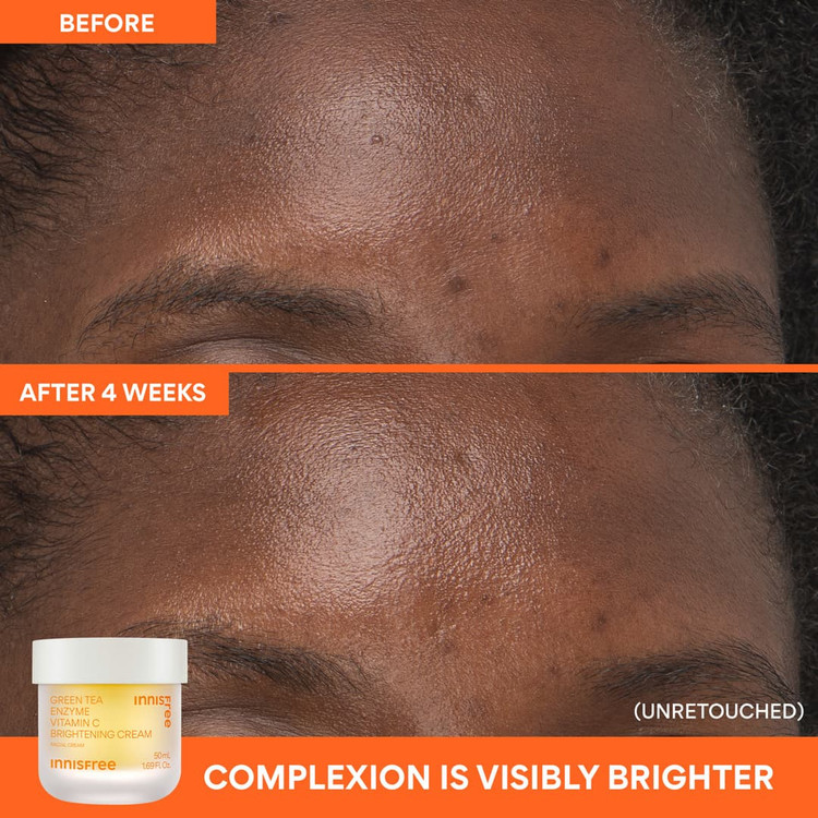 کرم روشن کننده ویتامین سی با آنزیم چای سبز اینیسفری | innisfree Green Tea Enzyme Vitamin C Brightening Cream