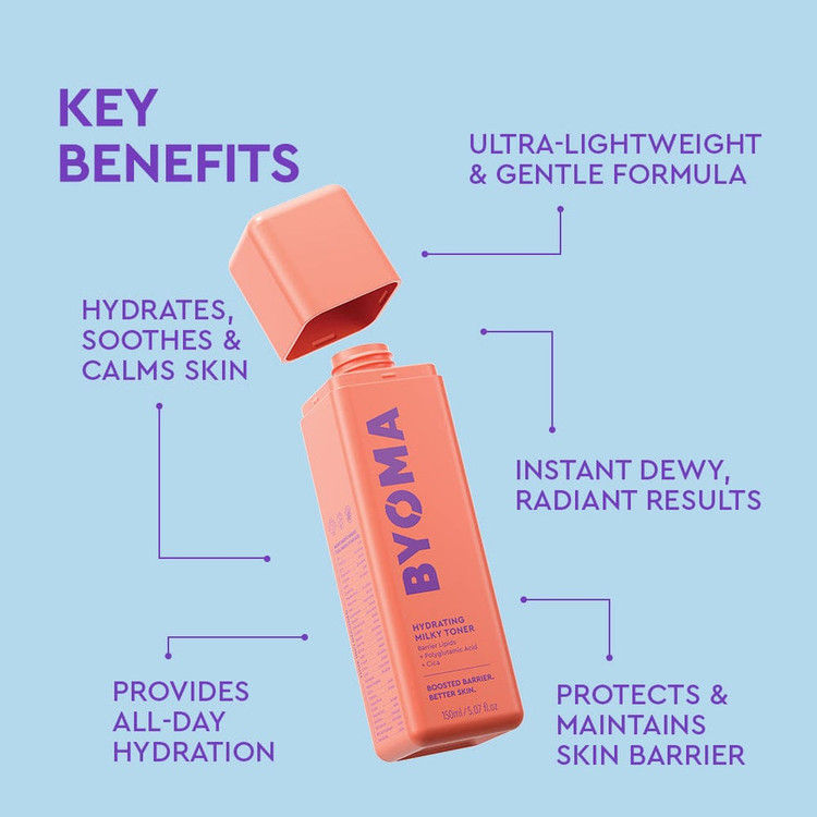 تونر شیری آبرسان و تسکین دهنده بایوما | Byoma Hydrating Milky Toner